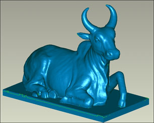 The birth of a 12-ft tall metal bull