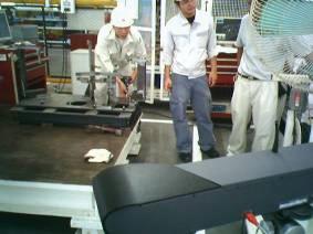 Tool testing and adjustment in the factory