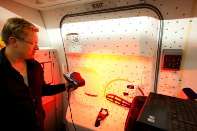 3D scanning of the plane's interior