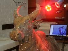 The birth of a 12-ft tall metal bull